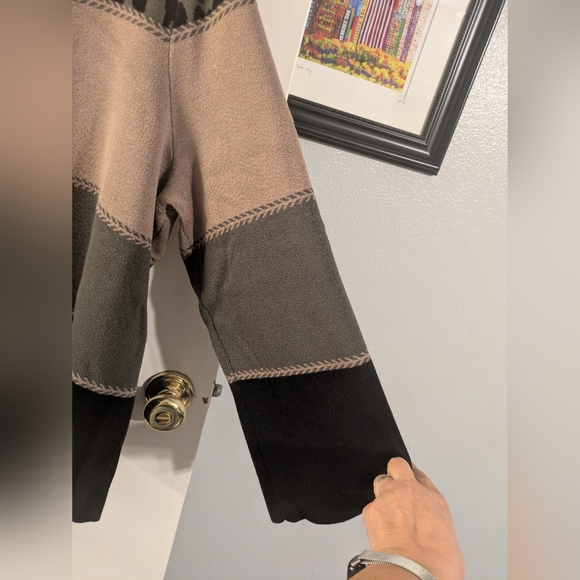 Investments Leopard Patterned Colorblock Sweater - Picture 3 of 4